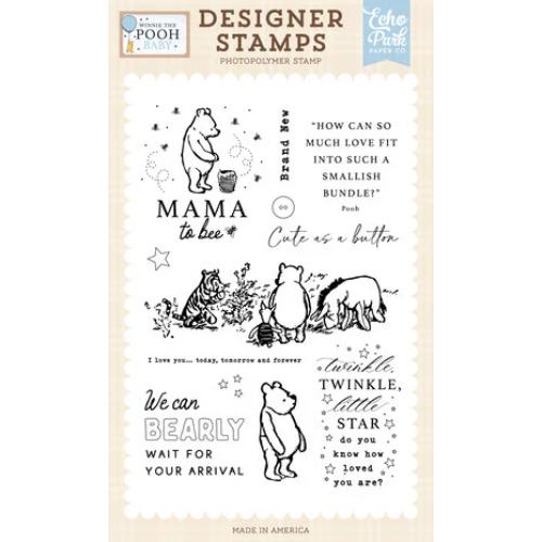 Echo Park Winnie The Pooh Baby Designer Stamps Bearly Wait (WPB442044)