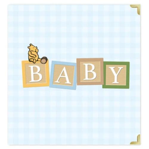Echo Park Winnie The Pooh Baby 6x8 Inch Album Baby Blocks Blue (WPB442071) - Postage as per Actual