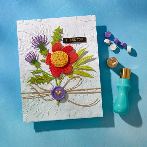 Spellbinders - Puffy Heart Mini 3D Wax Seal from the Mini Wax Seals Collection