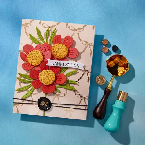 Spellbinders - Bow Mini 3D Wax Seal from the Mini Wax Seals Collection