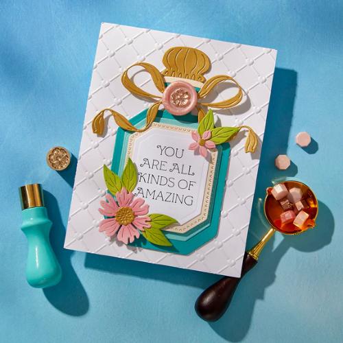 Spellbinders - Flower Mini 3D Wax Seal from the Mini Wax Seals Collection