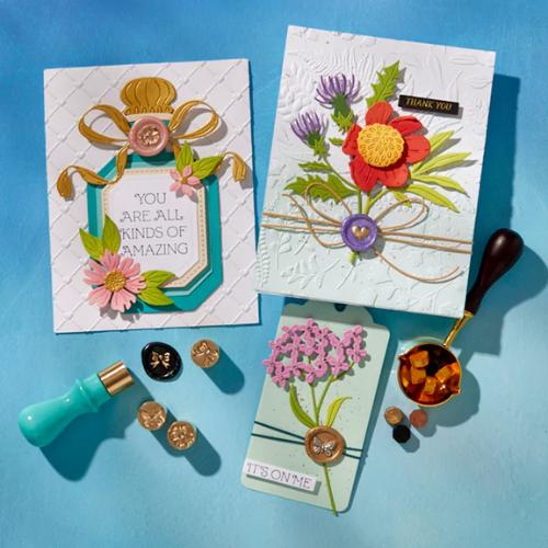 Spellbinders - Flower Mini 3D Wax Seal from the Mini Wax Seals Collection