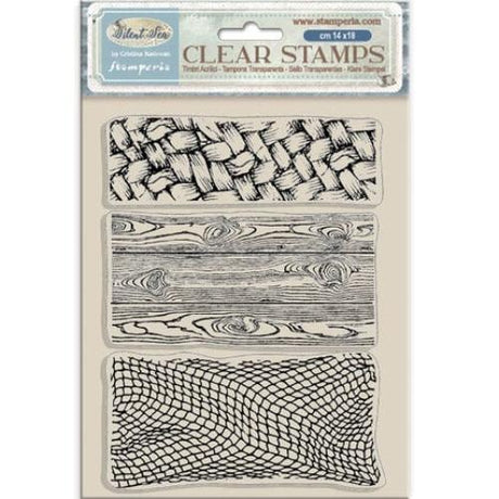 Stamperia Silent Sea Clear Stamps 3 Textures (WTK219)