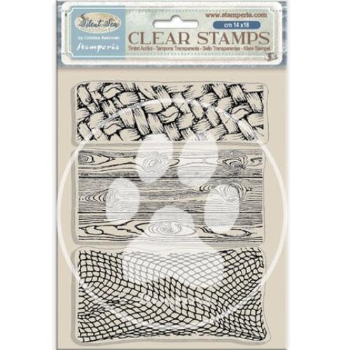 Stamperia Silent Sea Clear Stamps 3 Textures (WTK219)
