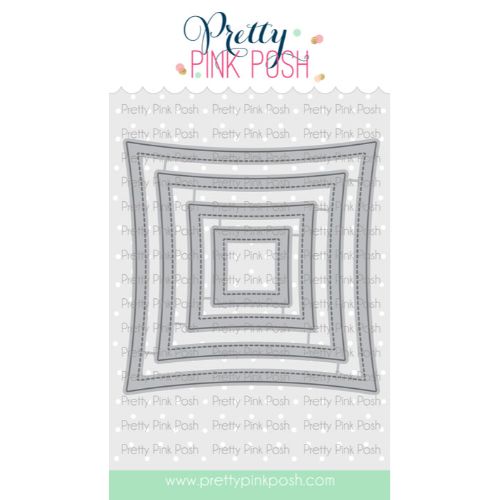 Pretty Pink Posh - Wonky Stitched Squares Die