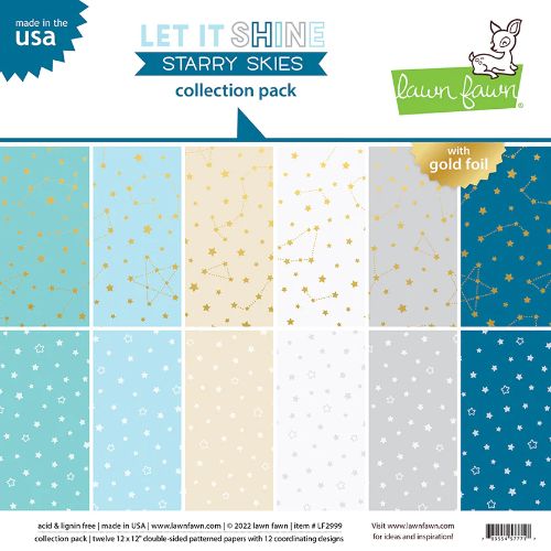 Lawn Fawn - Paper - Let It Shine Starry Skies - Collection Pack - Postage as per Actual