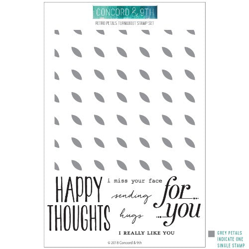 Concord & 9th - Retro Petals Turnabout stamp set