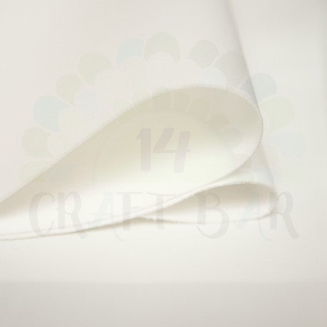Foamiran 0.6mm - White (approx. 30cm X 35cm)