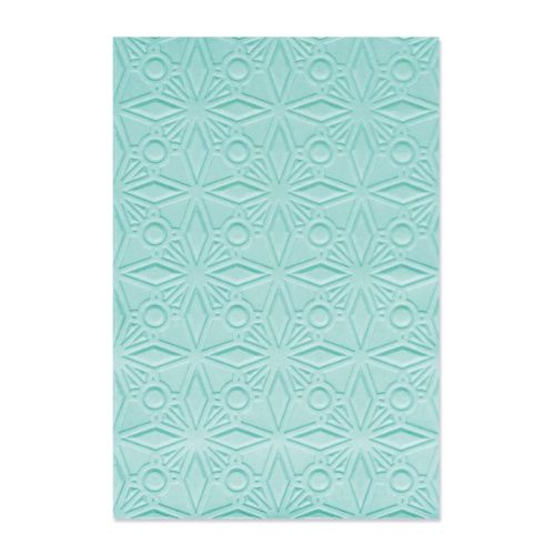 Sizzix - Multi-Level Textured Impressions Embossing Folder - Geo Crystals by Olivia Rose