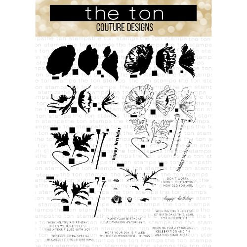 The Ton Stamps - Grouped Fresh Poppies  - Postage as per Actual