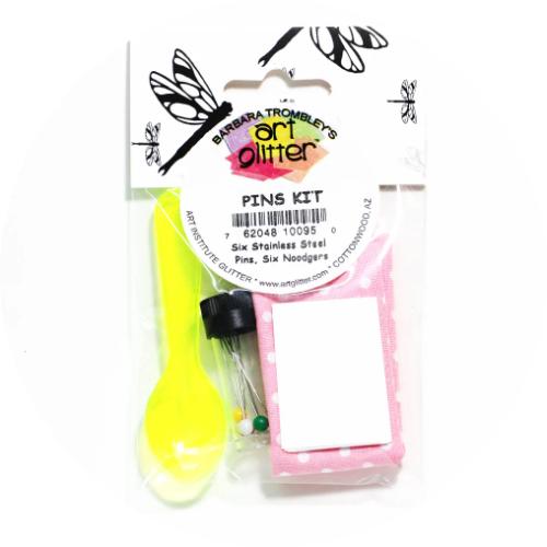 Art Glitter Glue Tip Pins Six Stainless Steel Pins, Six Noodgers