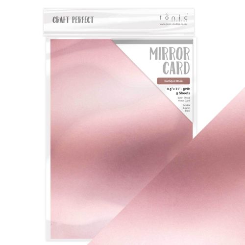 Craft Perfect - Satin Mirror Card - Baroque Rose