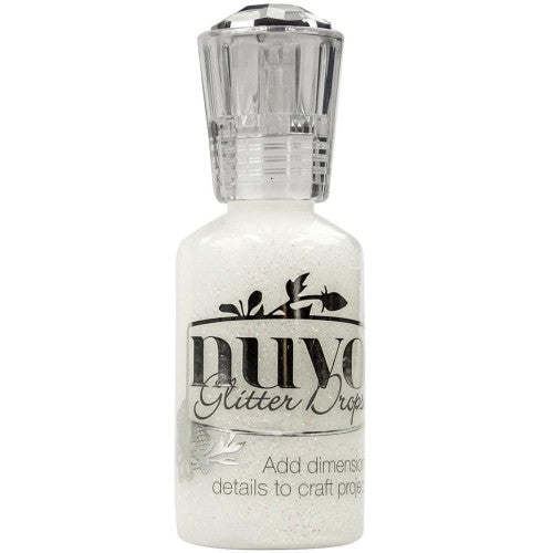 Nuvo Glitter Drops 1.1oz White Blizzard