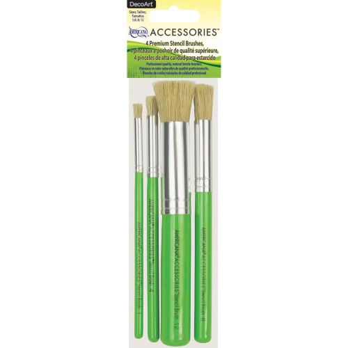 Americana Premium Stencil Brush Set 4/Pkg