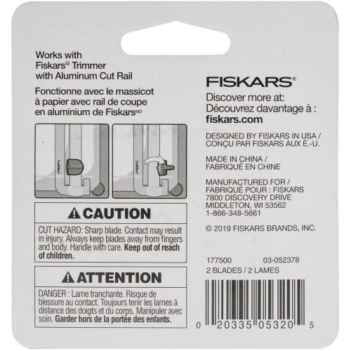 Fiskars Reinforced Trimmer Blades 2/Pkg, Style K Aluminum Rail Cut