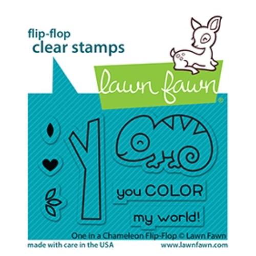 Lawn Fawn - Stamps - One in a Chameleon Flip-Flop