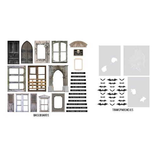 Tim Holtz Idea-Ology Baseboards + Transparencies Halloween