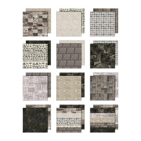 Idea-ology Double-Sided Cardstock 12"X12" 12/Pkg-Palette Collection: Charcoal - Postage as per Actual