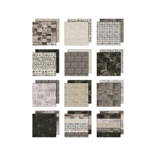 Idea-ology Double-Sided Cardstock 8"X8" 12/Pkg-Palette Collection: Charcoal