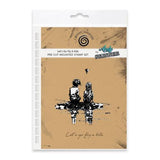Andy Skinner Lets Go Fly A Kite 3.5 in x 5.25 in Pre Cut Rubber Stamp