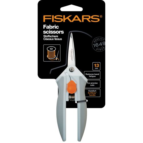 Fiskars Scissors Fabric Softgrip Easy Action Micro-Tip 16cm