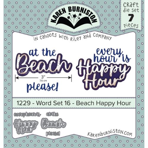 Karen Burniston - Word Set 16 - Beach Happy Hour