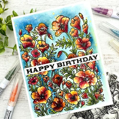 Hero Arts - Golden Poppies Stamp