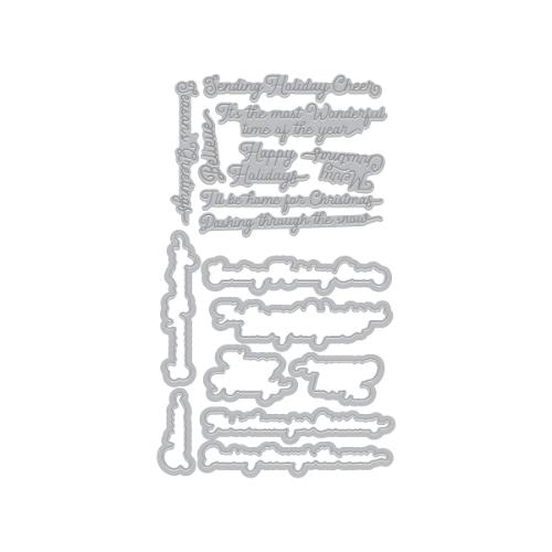 Hero Arts Winter Words Letterpress + Foil & Cut