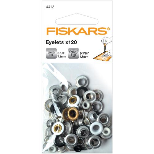 Fiskars Eyelets 1/8 & 3/16 Inch Round (120pcs) (1004719)