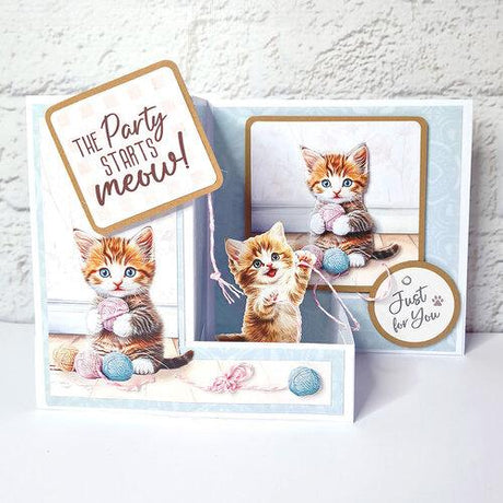 Katy Sue Designs Crafty Kittens Die Cut Topper & Decoupage Collection (11-DCD7002)