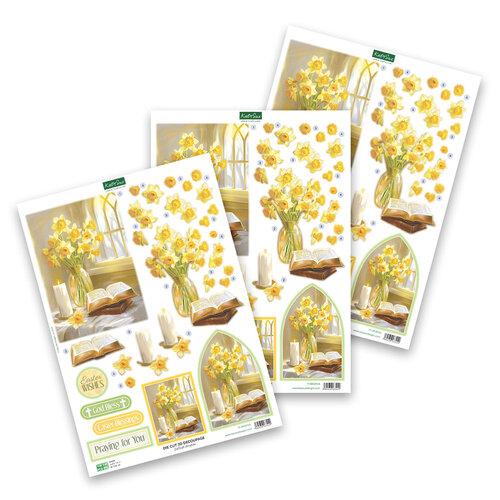 Katy Sue Designs Daffodil Window 3D Die-Cut Decoupage (3pcs) (11-DCD725)
