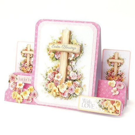Katy Sue Designs Wooden Cross & Roses 3D Die-Cut Decoupage (3pcs) (11-DCD726)