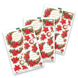 Katy Sue Designs Christmas Flowers 3D Die-Cut Decoupage (3pcs) (11-DCD731)