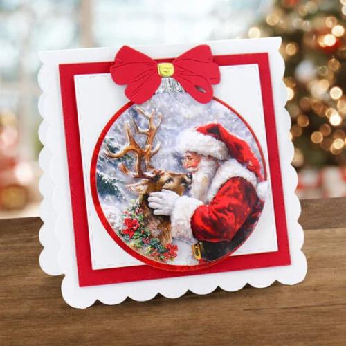 Katy Sue Designs Reindeer Kisses Bauble 3D Die-Cut Decoupage (3pcs) (11-DCD732)