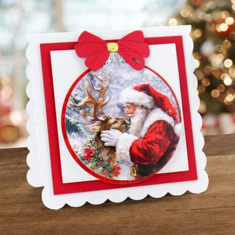 Katy Sue Designs Reindeer Kisses Bauble 3D Die-Cut Decoupage (3pcs) (11-DCD732)