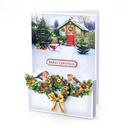 Katy Sue Designs Christmas Floral 3D Die-Cut Decoupage Traditional (3pcs) (11-DCD735-T)