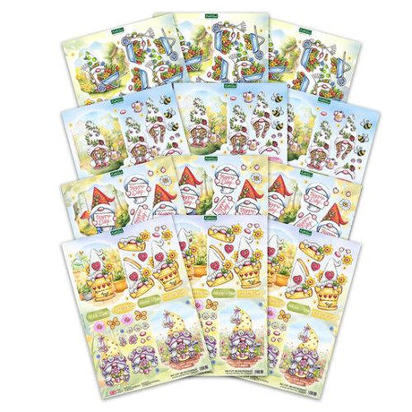 Katy Sue Designs Die Cut Decoupage Ð Garden Gnomes (pack of 12)