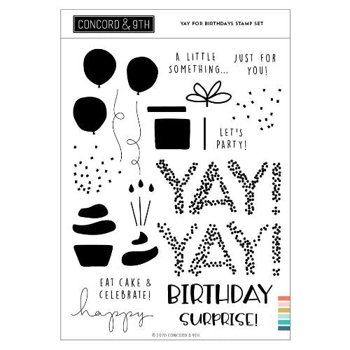 Concord & 9th - Yay for Birthdays Stamp Set