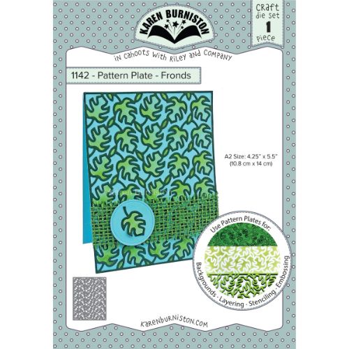 Karen Burniston Pattern Plate -Fronds