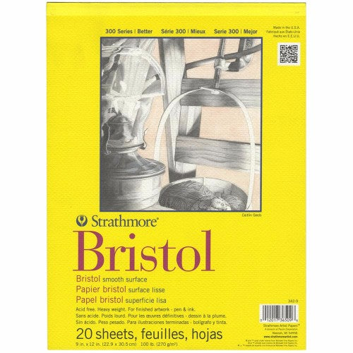 Strathmore Bristol Smooth Paper Pad 9"X12" 20 Sheets - Postage as per Actual