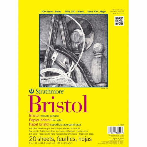 Strathmore Bristol Vellum Paper Pad 9"X12" 20 Sheets