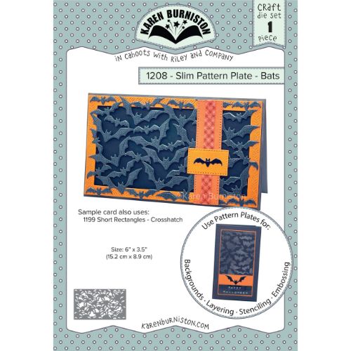 Karen Burniston - Slim Pattern Plate - Bats