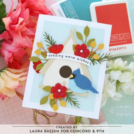Concord & 9th - Birdhouse Blossoms Embossing Folder (2D)