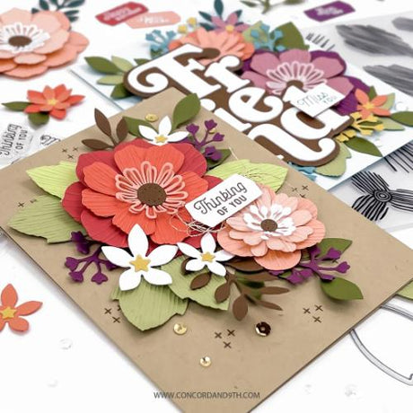 Concord & 9th - Paper Posy Embossing Folder (2D)