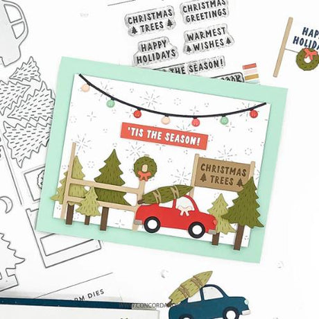 Concord & 9th - Accordion Tree Farm Stamp Set(3x3) and Die Bundle
