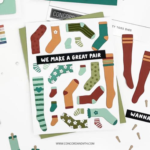 Concord & 9th - Cozy Toes Stamp Set(4x8) and Die Bundle
