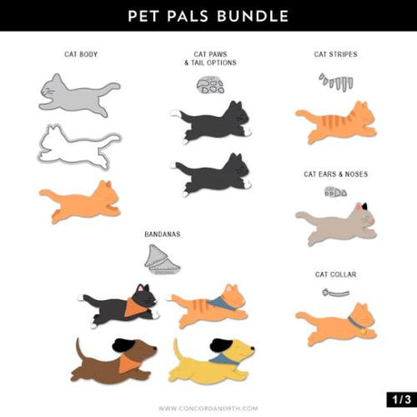 Concord & 9th - Pet Pals Stamp Set (4 x 4) and Die Bundle