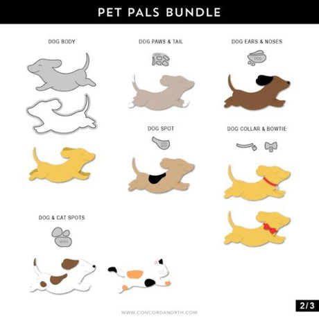 Concord & 9th - Pet Pals Stamp Set (4 x 4) and Die Bundle