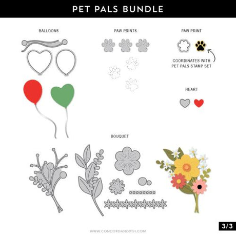 Concord & 9th - Pet Pals Stamp Set (4 x 4) and Die Bundle