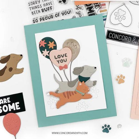 Concord & 9th - Pet Pals Stamp Set (4 x 4) and Die Bundle
